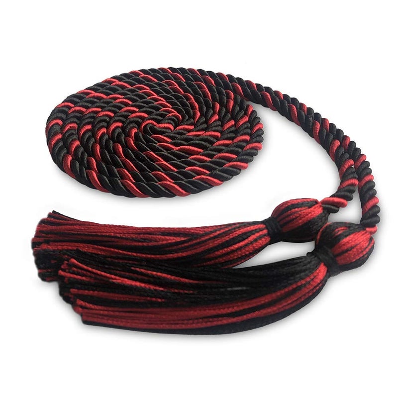 Endea Graduation Single Honor Cord Two-Color (Black/Red) - Image 1